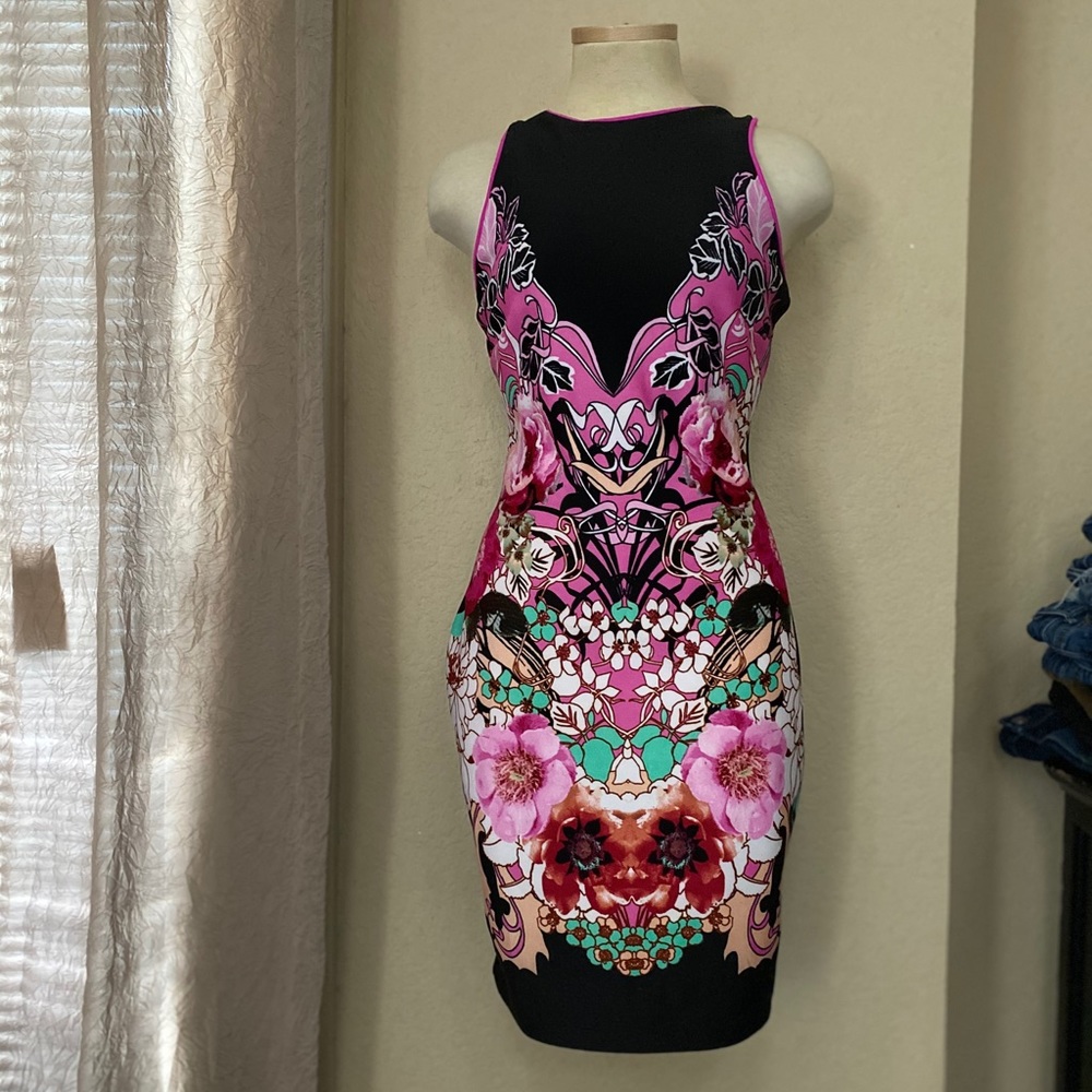 Floral abstract midi dress